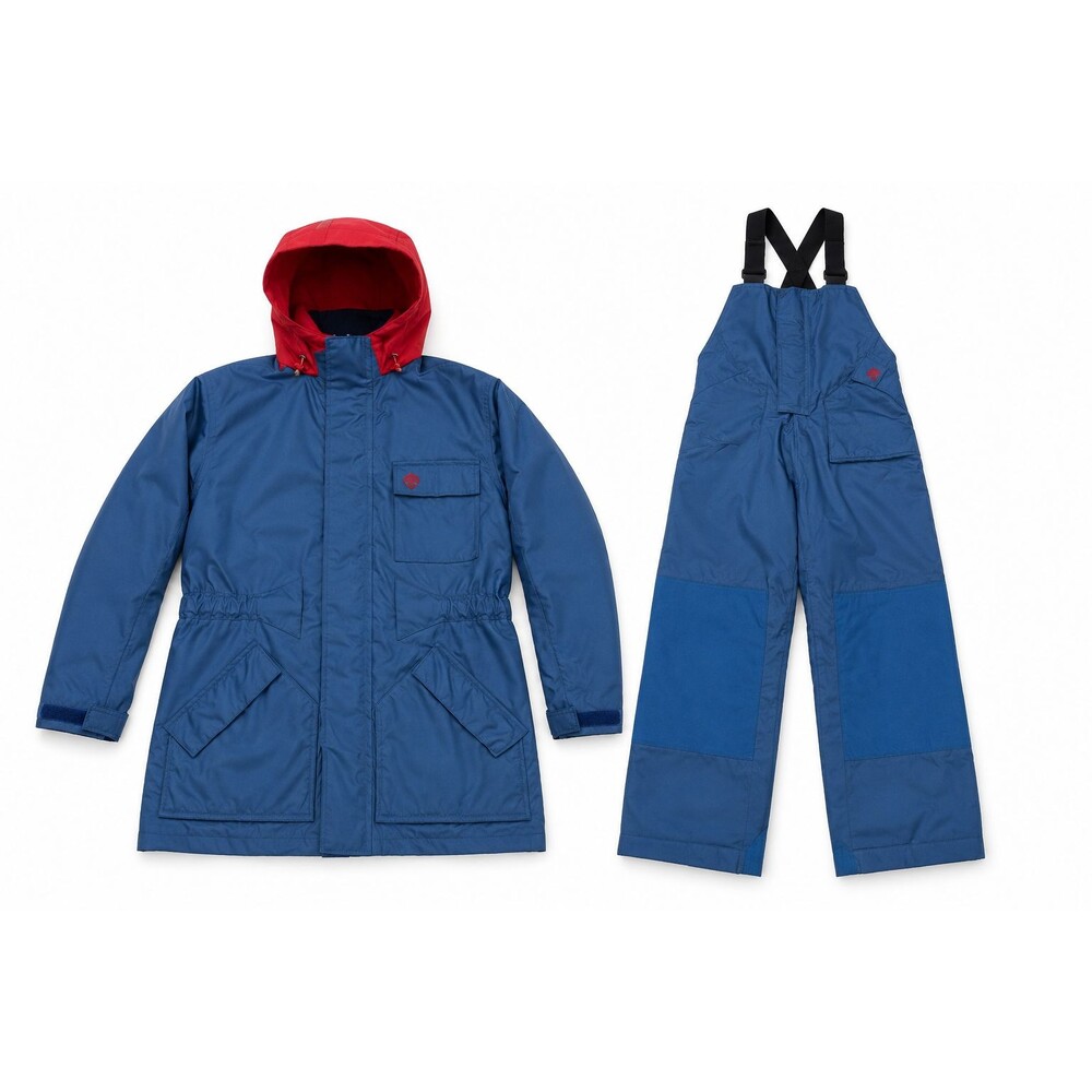Vintage North Sails Rain Suit Set Men’s Small Blue Red Hooded Jacket Bib Pants U